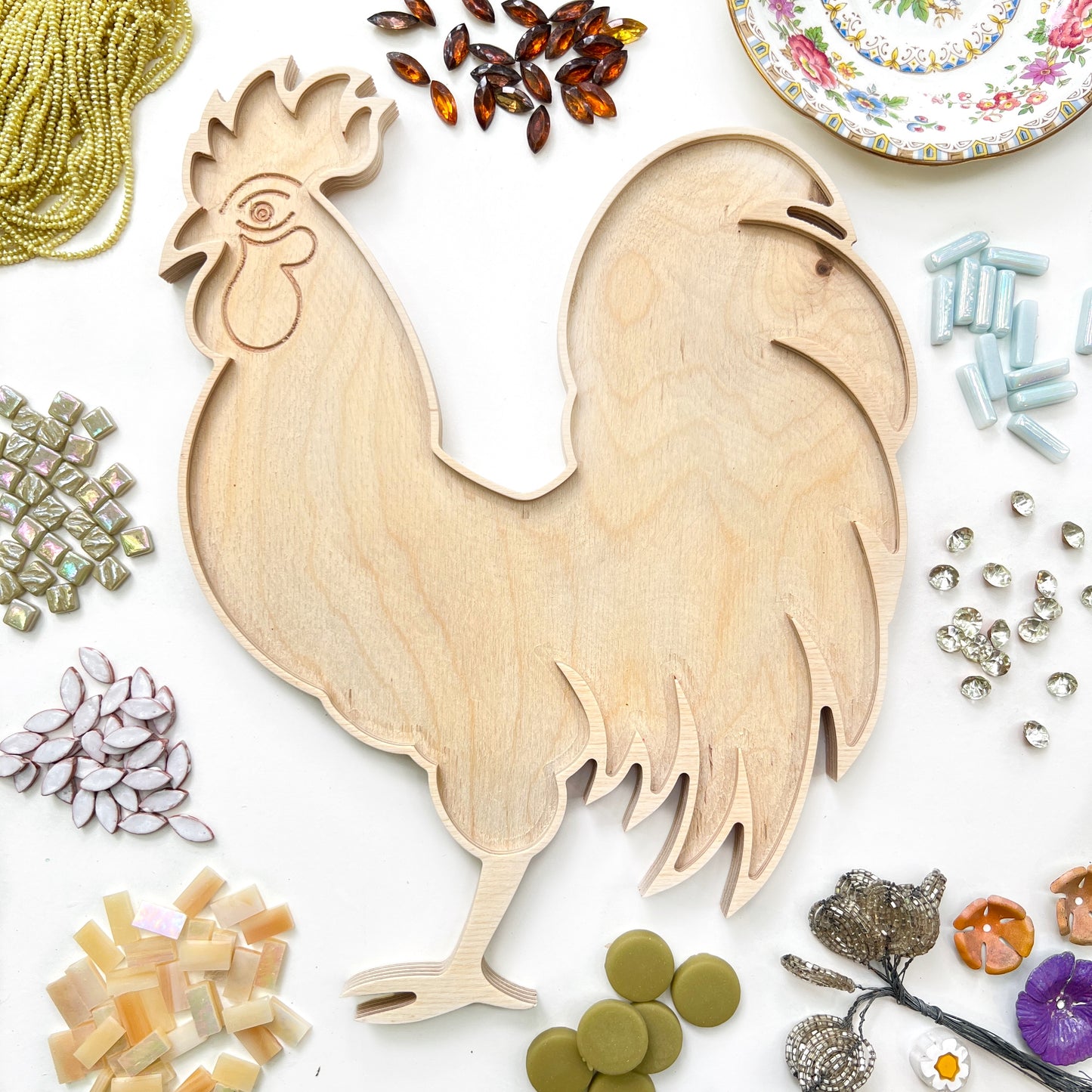 NEW! Sharra's Shapes | Rooster Mosaic Frame