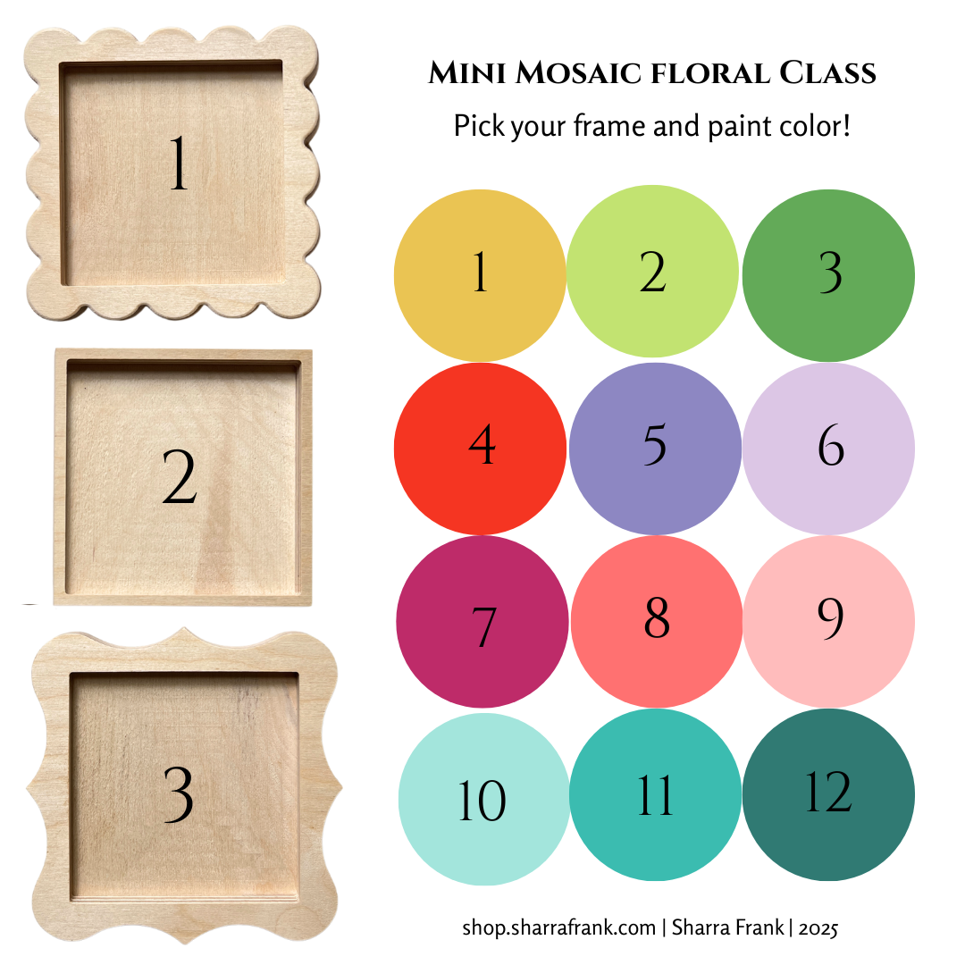 NEW! Mini Mosaic Floral Classes, Minneapolis Studio | Saturday, October 25th, 2025 (3 spots left!)