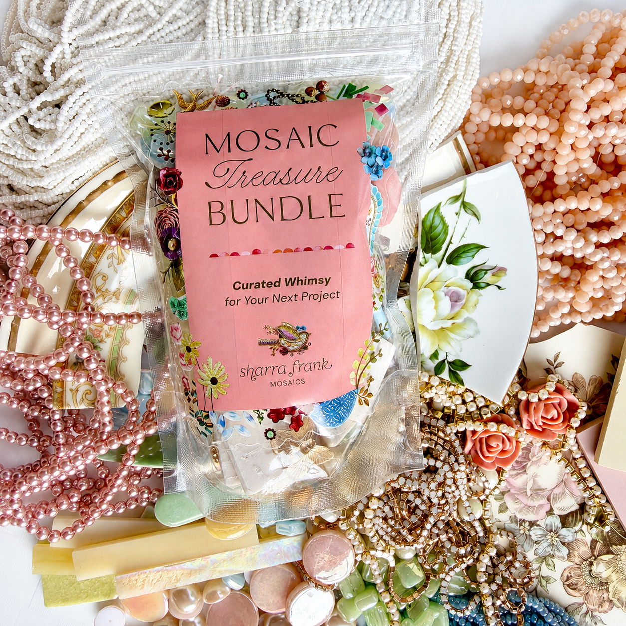 Mosaic Tesserae Supply Bundle - Soft & Sweet Pastels (Blush, Ivory, Lavender, Mint, Peach)