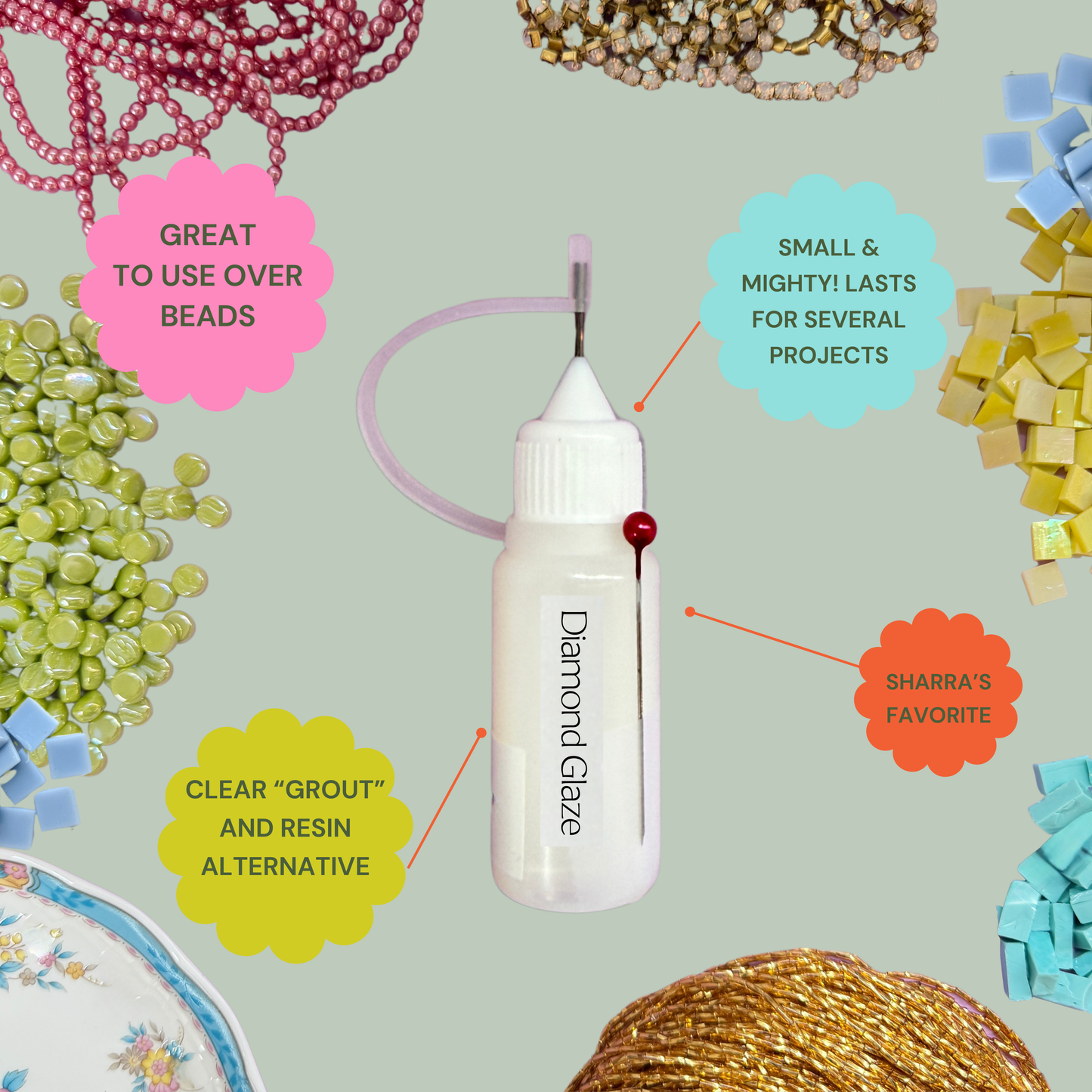 Sharra’s Go-To Detail Adhesive: Diamond Glaze, 10 ml Precision Tip Bottle
