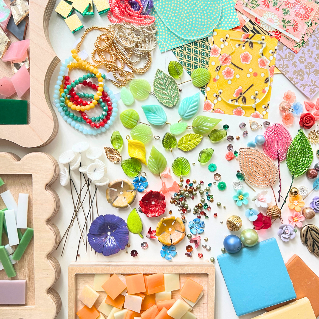 NEW! Mosaic Floral KIT | Three Mosaic Floral Projects Included + Online Instruction