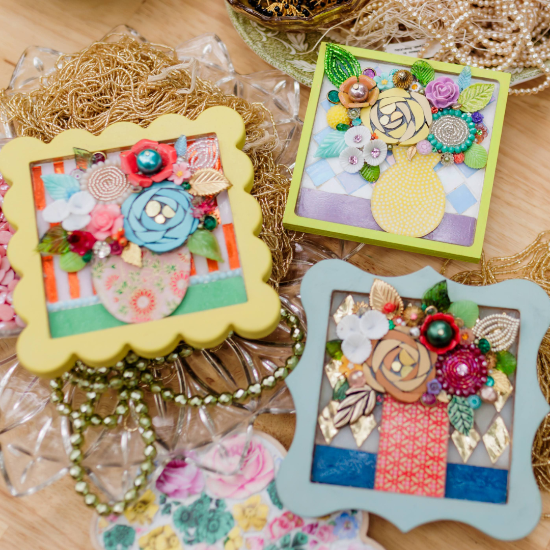 NEW! Mosaic Floral KIT | Three Mosaic Floral Projects Included + Online Instruction