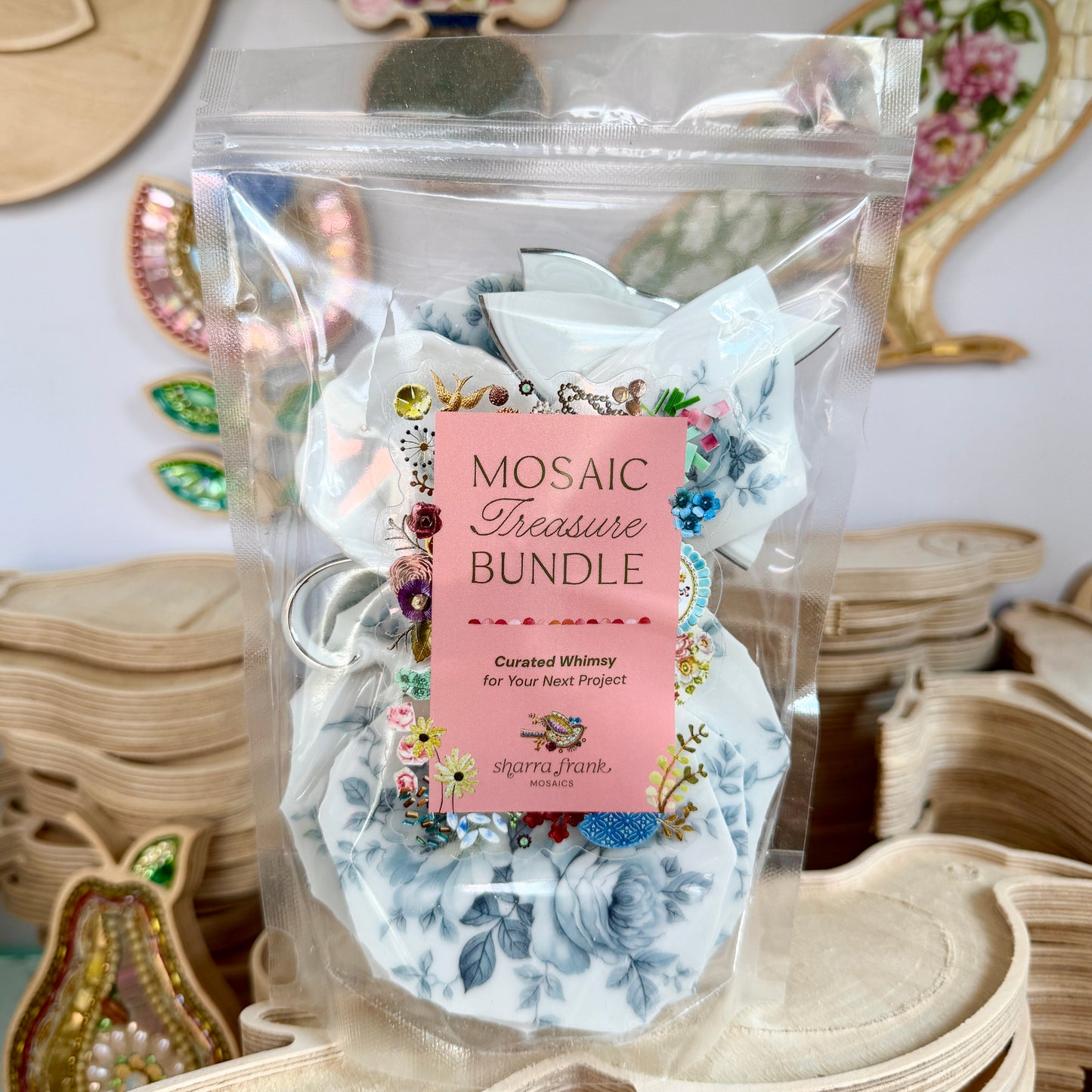 NEW! Just China Tesserae Bundle | Blue Floral Vintage China