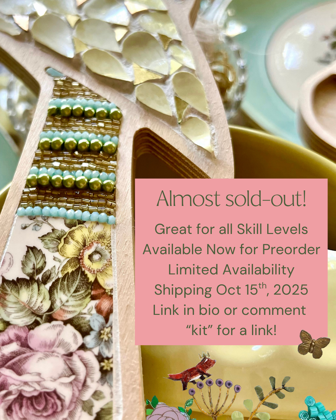 NEW! Heirloom Songbird Mosaic + Video Instruction