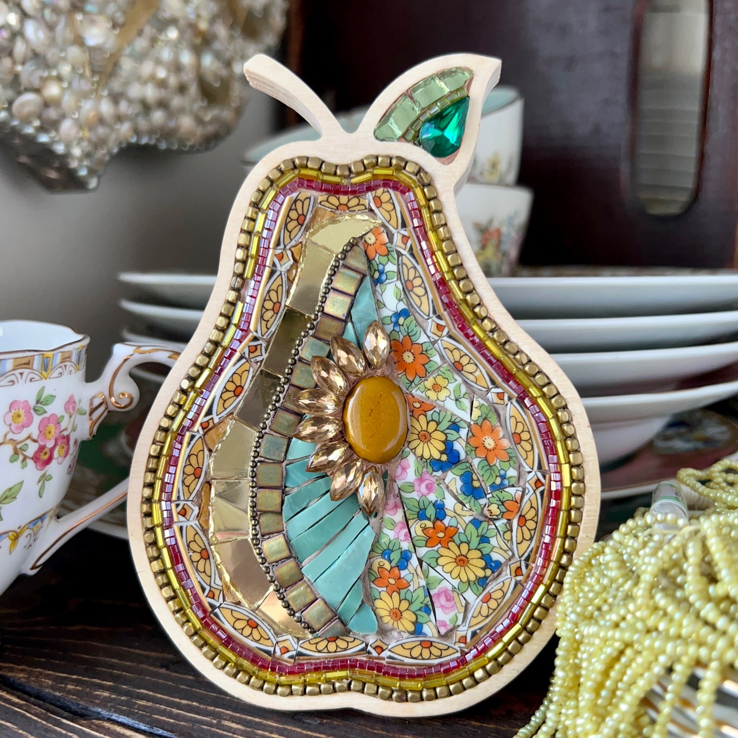 Pre-Order, Original Mosaic Pear by Sharra Frank