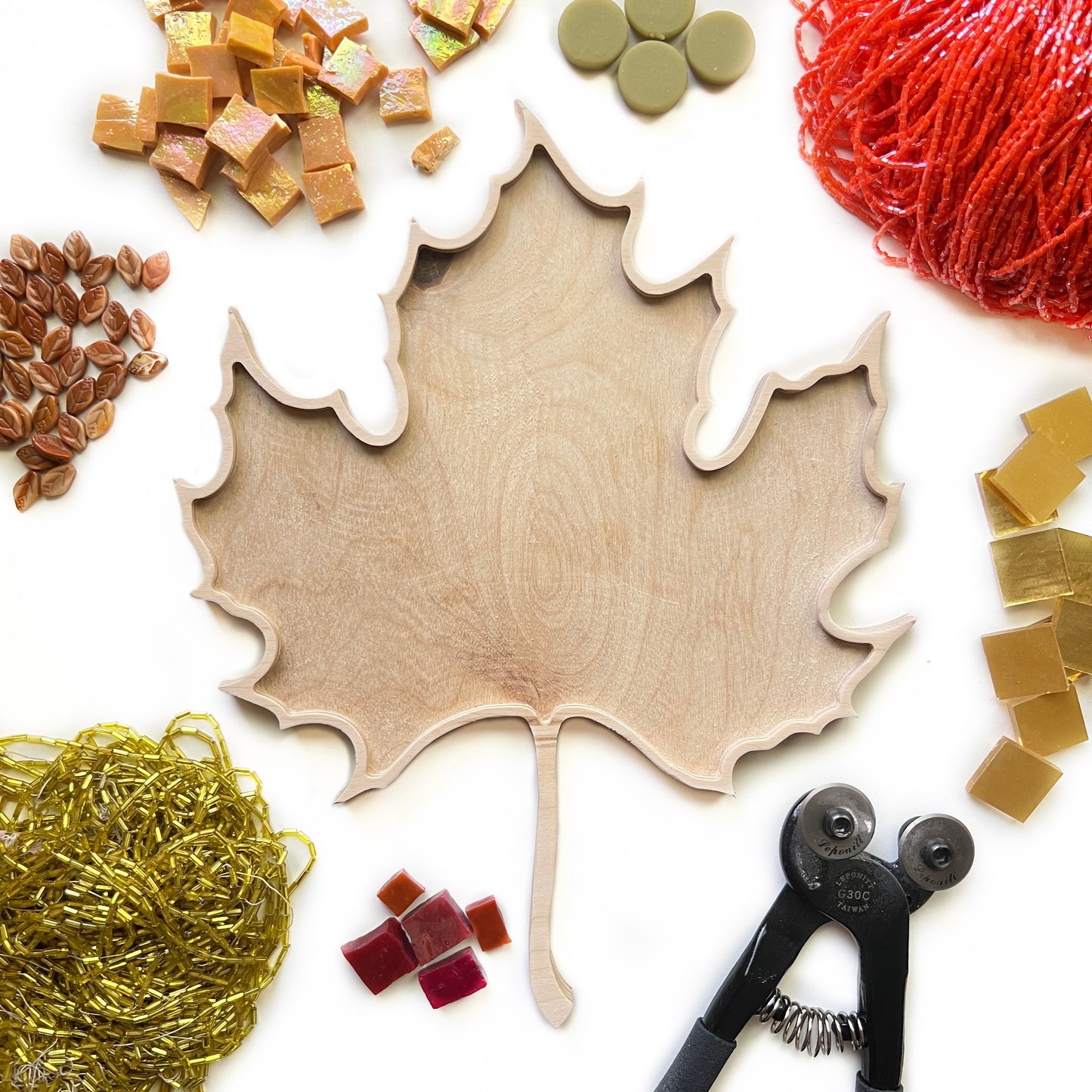 NEW! Sharra's Shapes | Maple Leaf Mosaic Frame