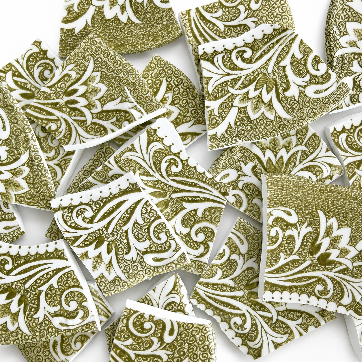 NEW! Just China Tesserae Bundle | Sage Scroll Vintage China
