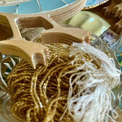 Vintage seed beads for mosaic art. 