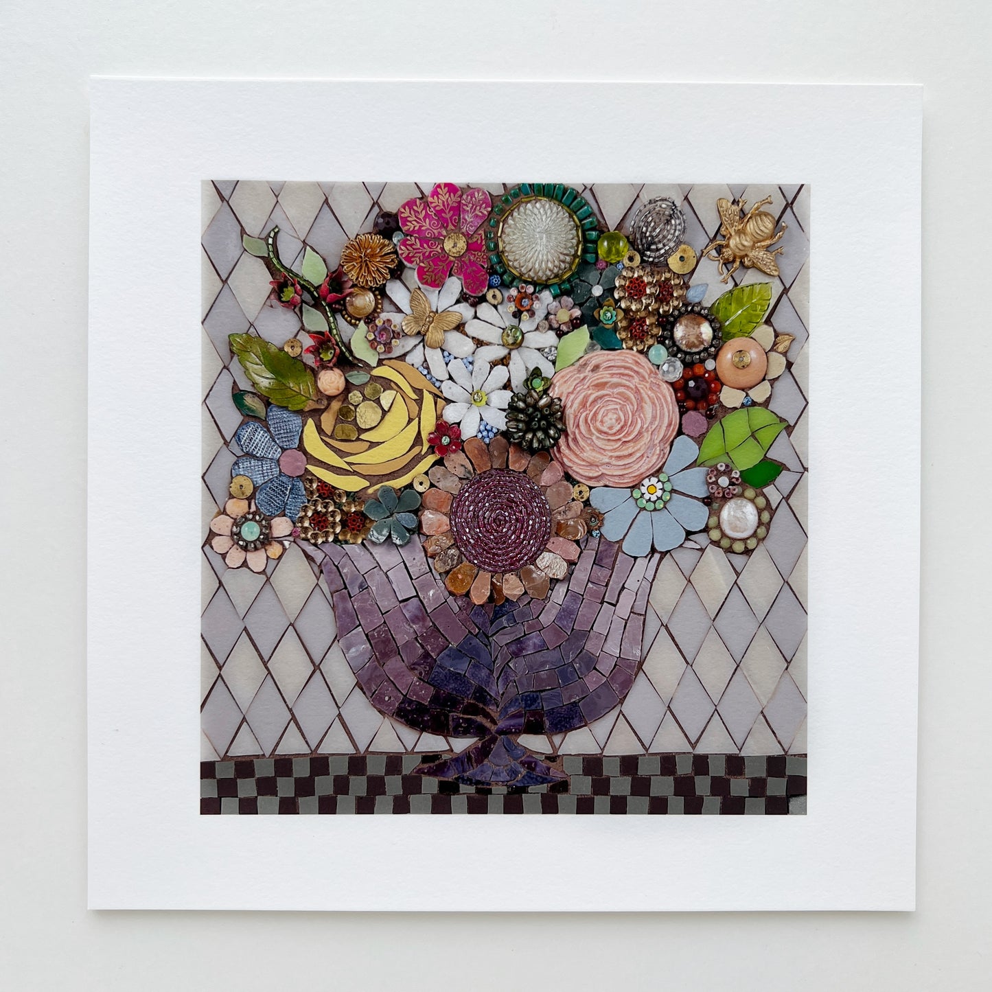 Giclée Print of Original Mosaic "Blooming Along" by Sharra Frank