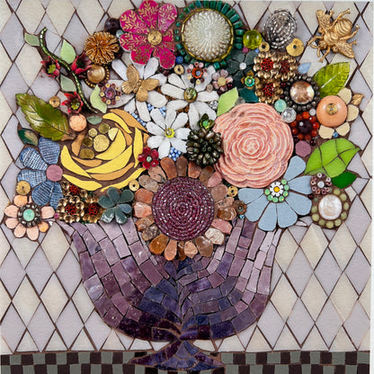 Giclée Print of Original Mosaic "Blooming Along" by Sharra Frank