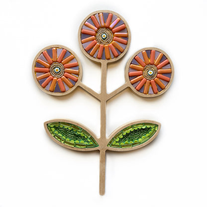 Round Flower Mosaic Frame