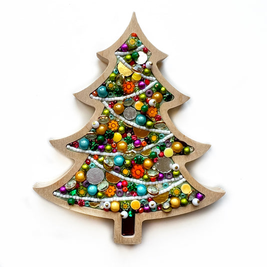 Mini Christmas Tree Mosaic by Sharra Frank