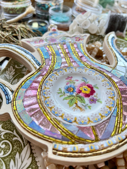 Vintage China Teapot Mosaic, Original by Sharra Frank