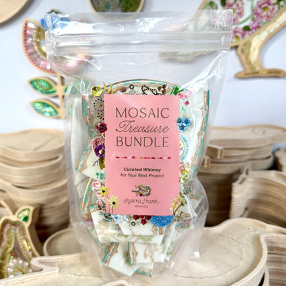 NEW! Just China Tesserae Bundle | Turquoise & Gold Floral Vintage China