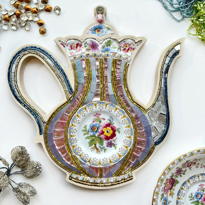 Vintage China Teapot Mosaic, Original by Sharra Frank