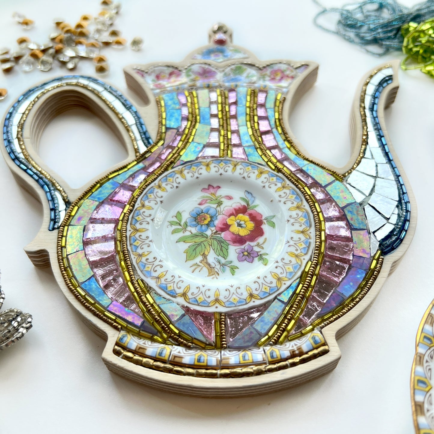 Teapot Mosaic by Sharra Frank