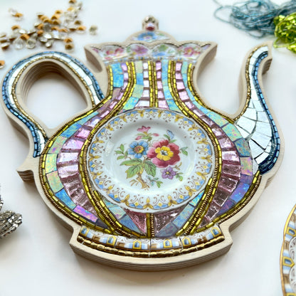 Vintage China Teapot Mosaic, Original by Sharra Frank