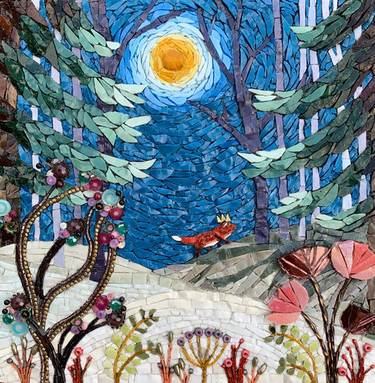 Giclée Print of Original Mosaic "Moonshadow" by Sharra Frank
