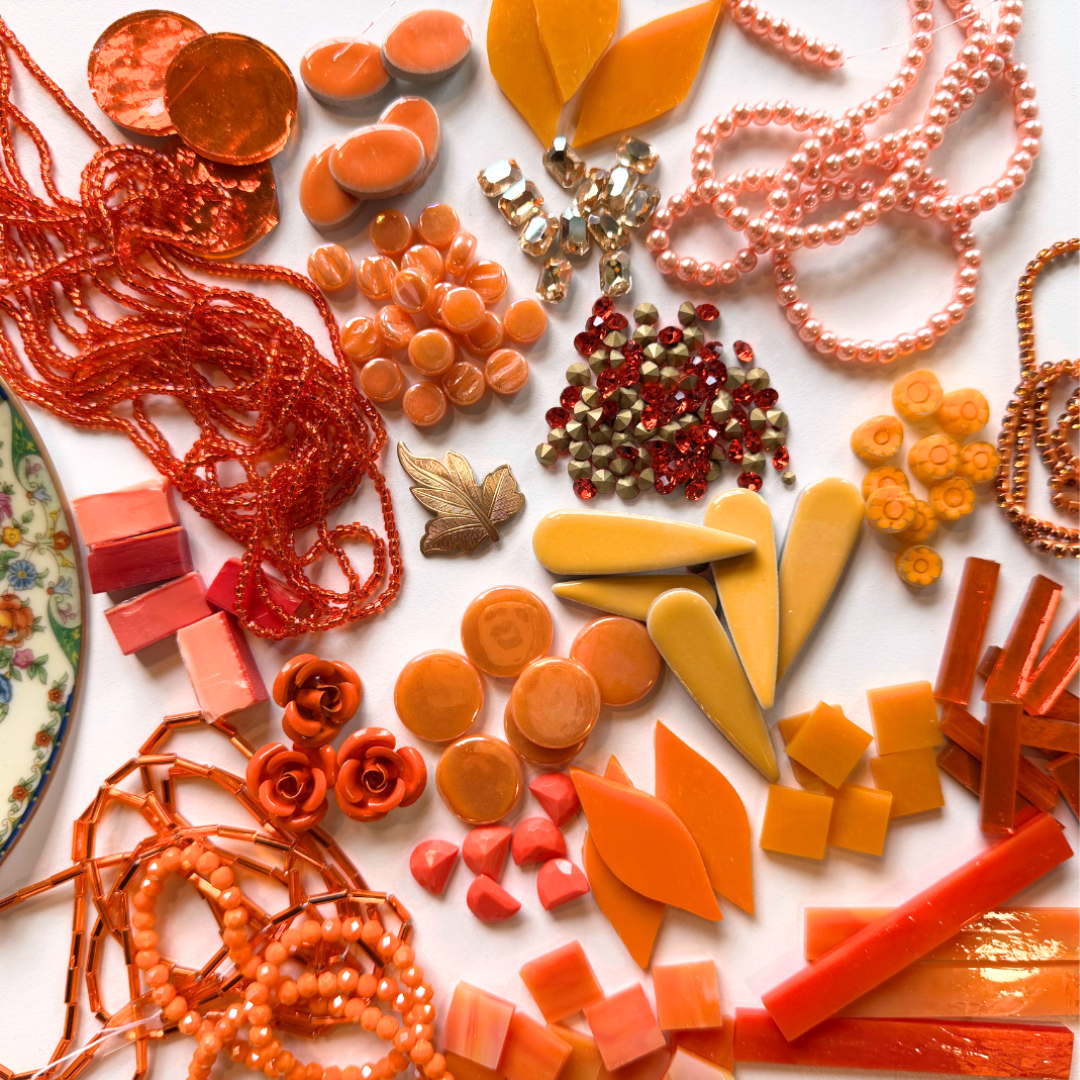 Orange Mosaic Tesserae Supply Bundle
