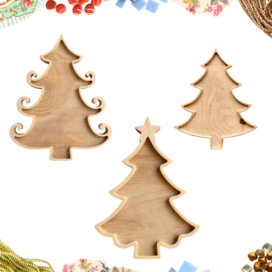 Holiday Mini Tree Mosaic Frame Trio Set