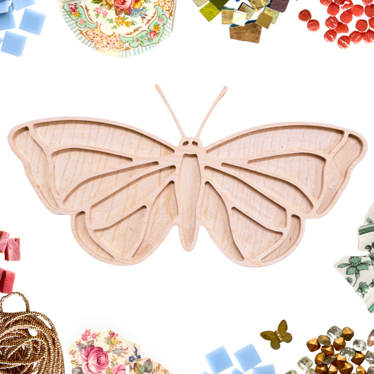 Wide Butterfly Mosaic Frame