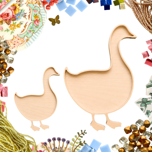 Silly Goose & Gosling Mosaic Frame