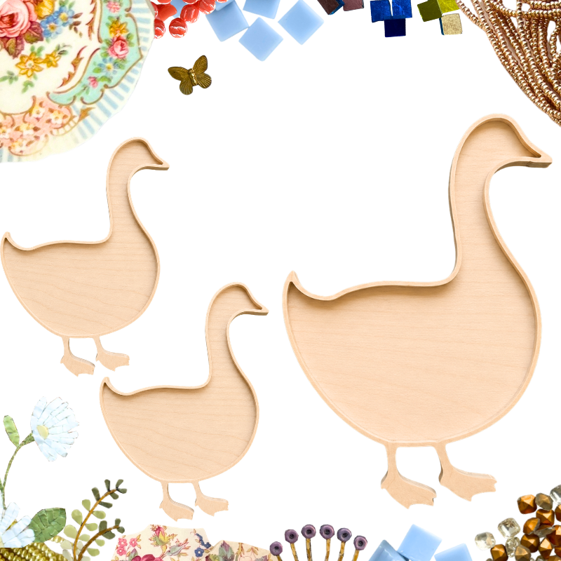 Silly Goose & Gosling Mosaic Frame