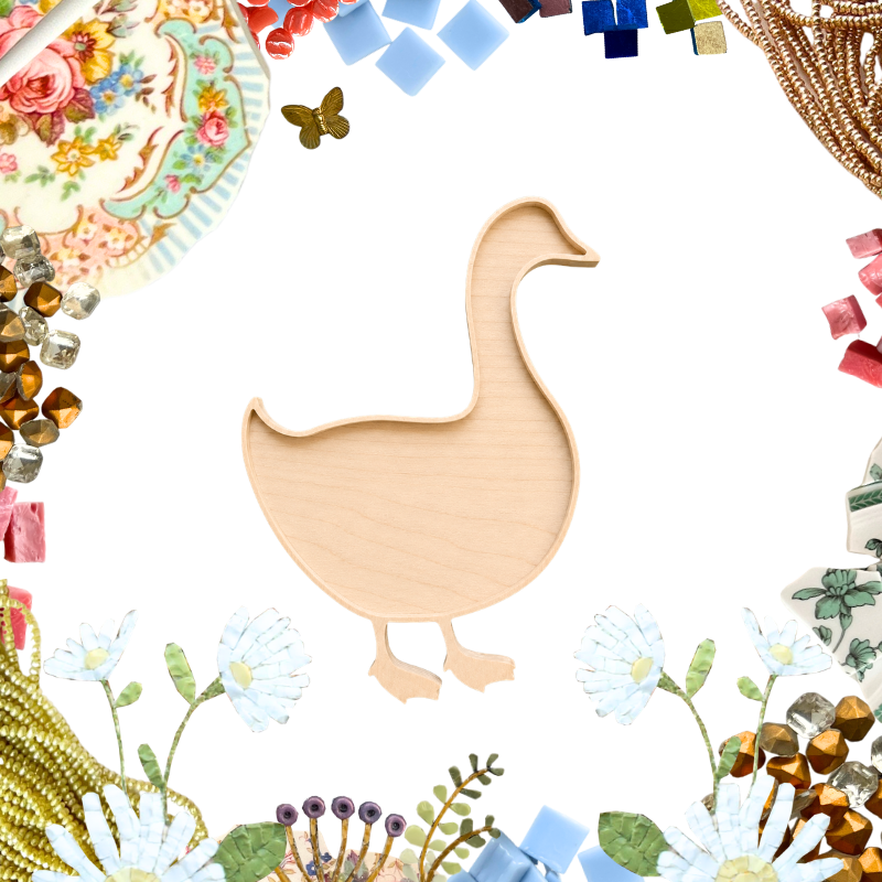 Silly Goose & Gosling Mosaic Frame