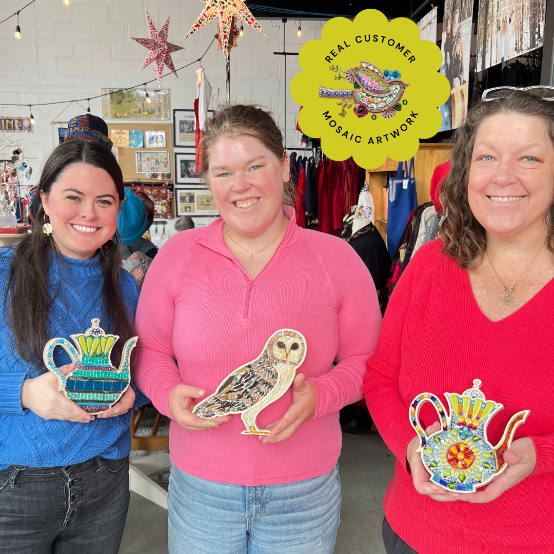 Mosaic student work with Sharra Frank