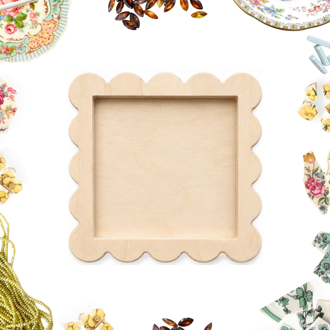Scalloped Square Mosaic Frame