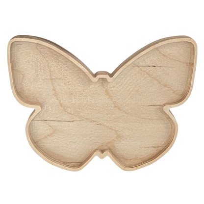 Wooden butterfly-shaped mosaic frame template