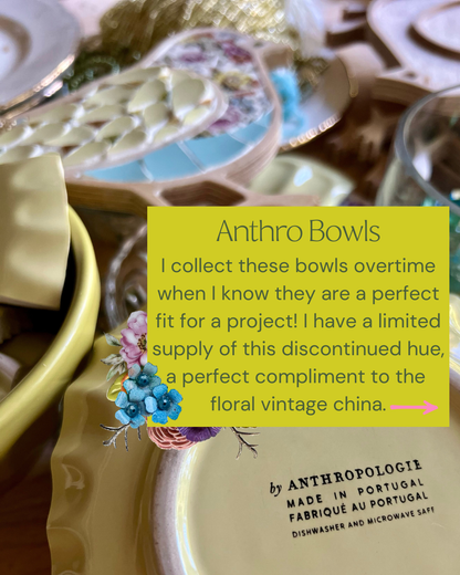 Anthropologie latte bowls used for mosaic art. 