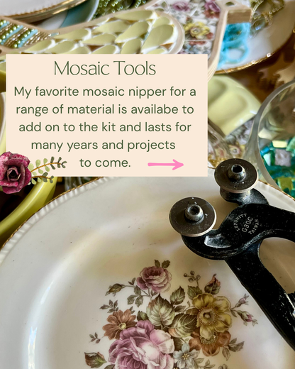 Mosaic Tools for cutting china and glass. 