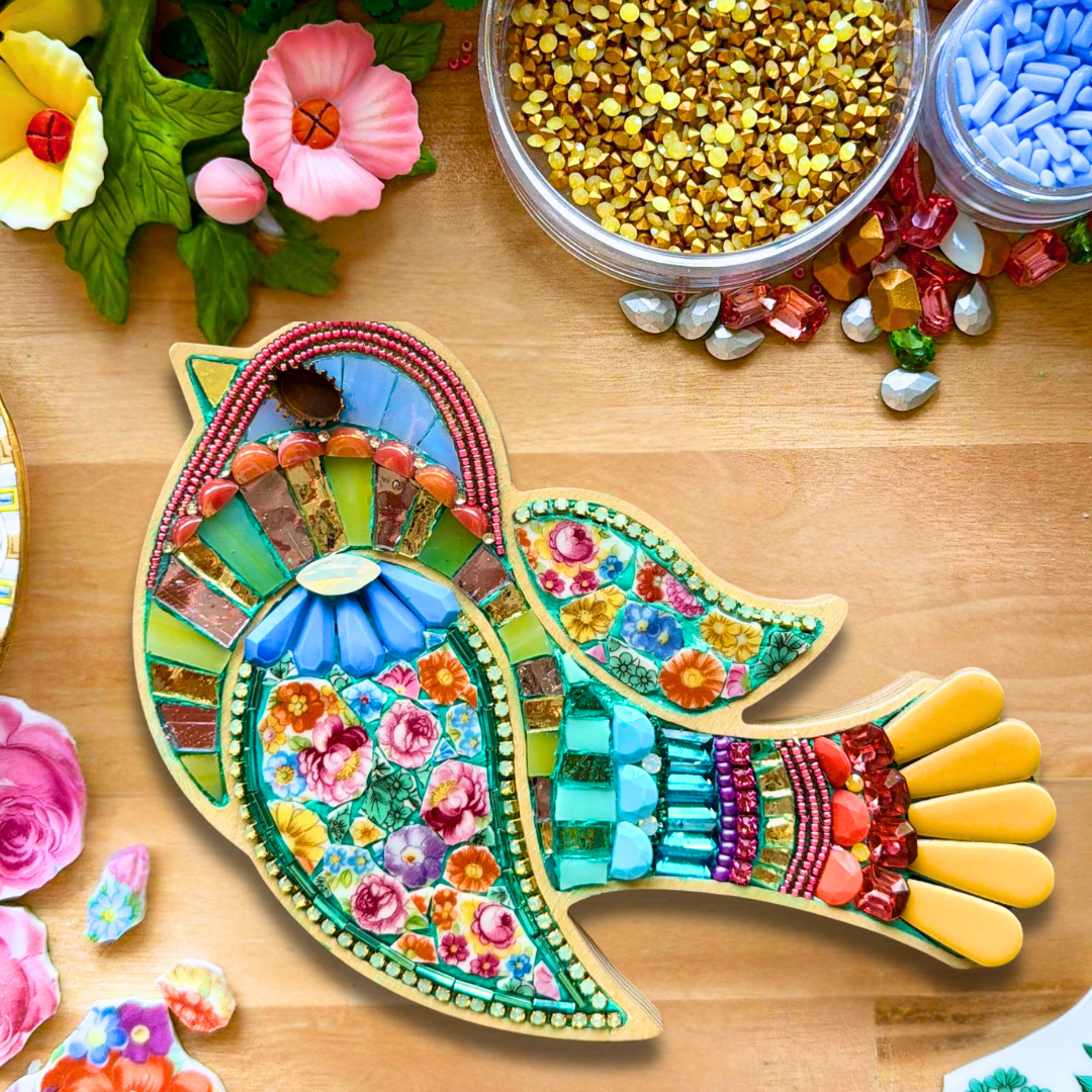 Whimsy Bird Mosaic Frame