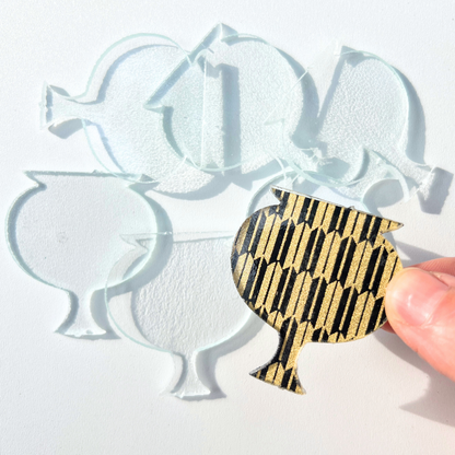 Acrylic Glass Vase Cut Out, Pedestal Bowl