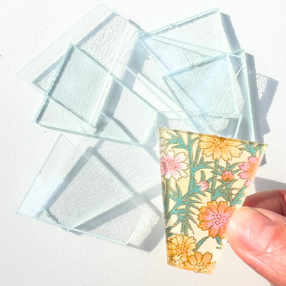 Acrylic Glass Vase Cut Out, Tall Angular