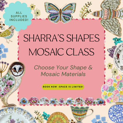 Sharra's Shapes, Introductory to Mosaics | Minneapolis Mosaic Class | Friday, September 25th, 2026 (7 spots left!)