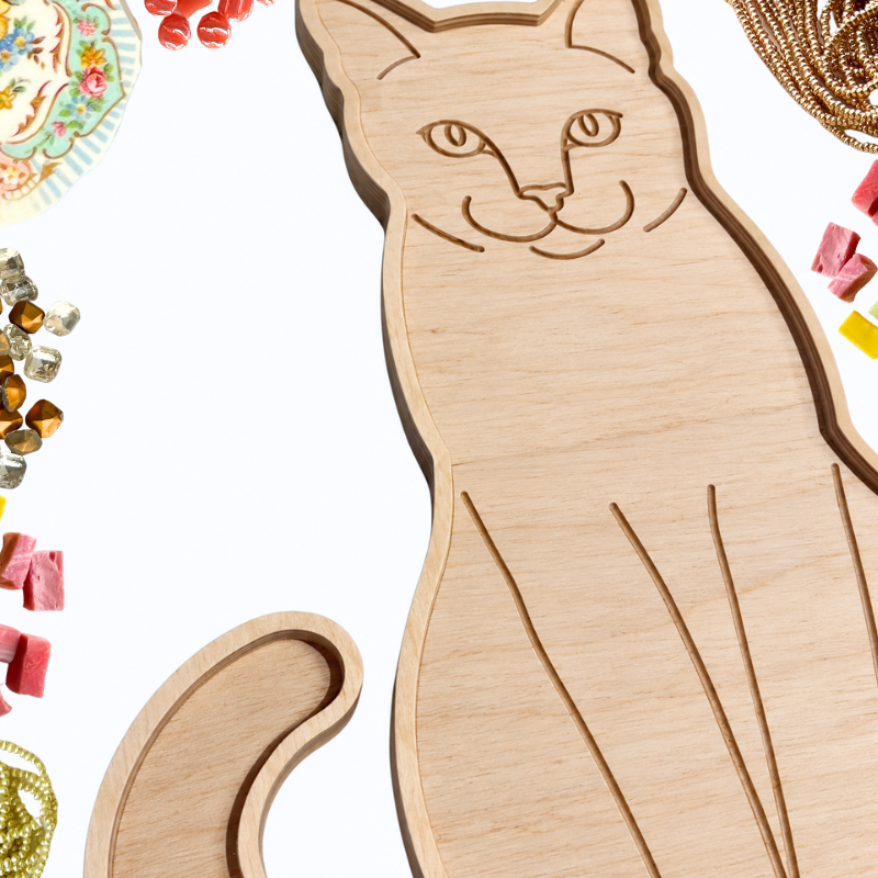New! Short-Haired Cat Mosaic Frame
