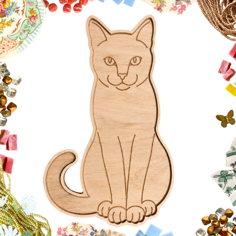 New! Short-Haired Cat Mosaic Frame