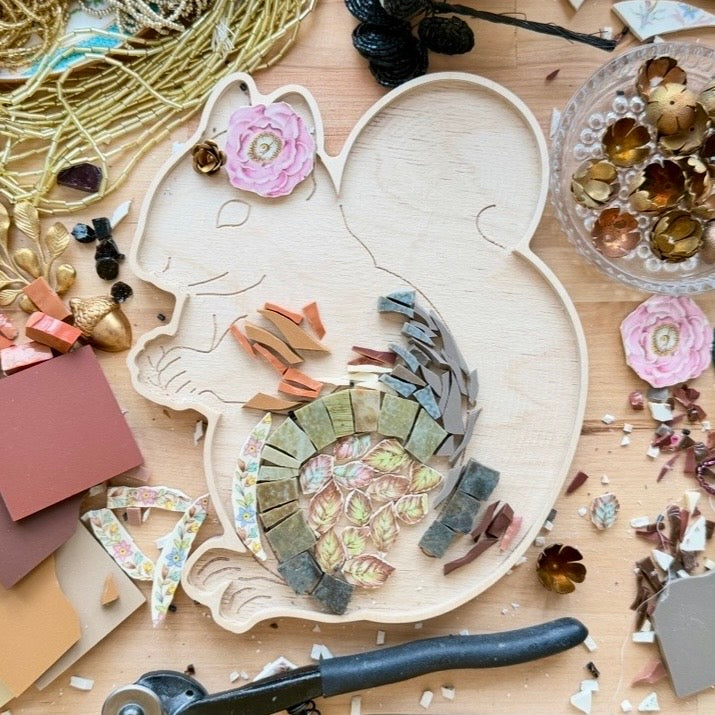 NEW! Mosaic Squirrel Kit Frame & Supplies + Class